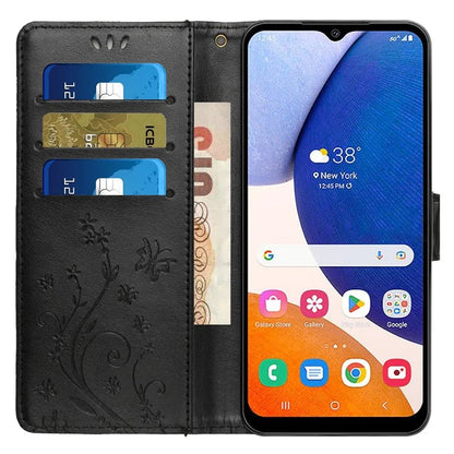For Samsung Galaxy Xcover6 Pro 5G Wallet Phone Case Butterfly Floral Leather Flip Cover