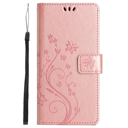 For Samsung Galaxy Xcover7 Case Leather Wallet Stand Phone Cover Butterfly Pattern