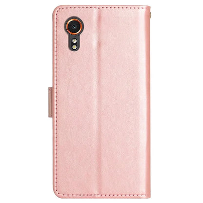 For Samsung Galaxy Xcover7 Case Leather Wallet Stand Phone Cover Butterfly Pattern