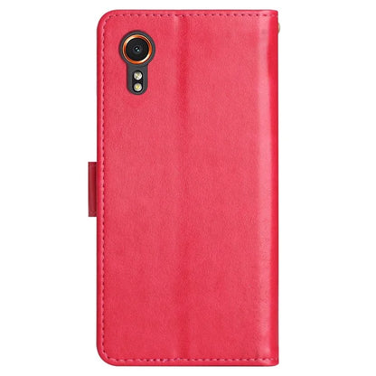 For Samsung Galaxy Xcover7 Case Leather Wallet Stand Phone Cover Butterfly Pattern
