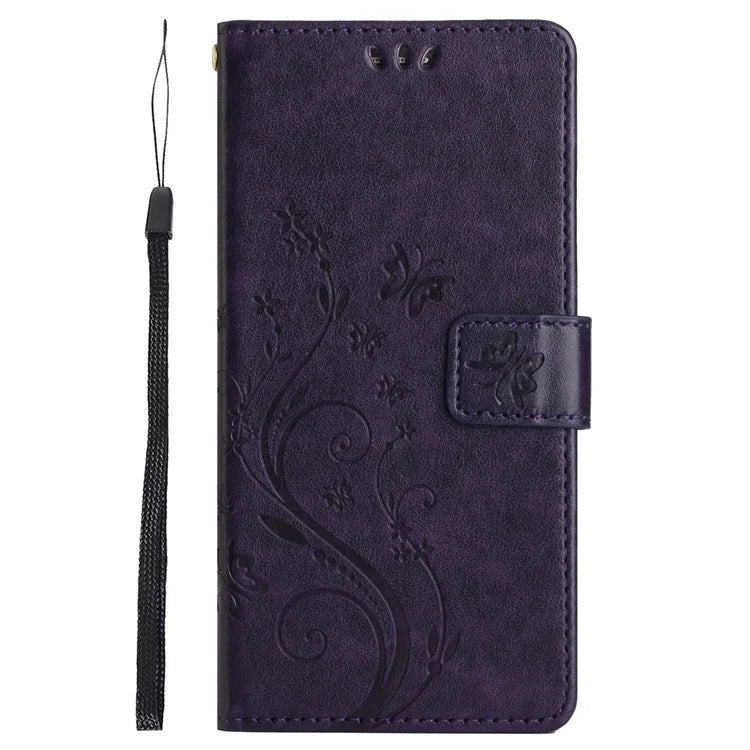 For Samsung Galaxy Xcover7 Case Leather Wallet Stand Phone Cover Butterfly Pattern