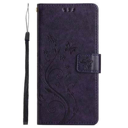 For Samsung Galaxy Xcover7 Case Leather Wallet Stand Phone Cover Butterfly Pattern