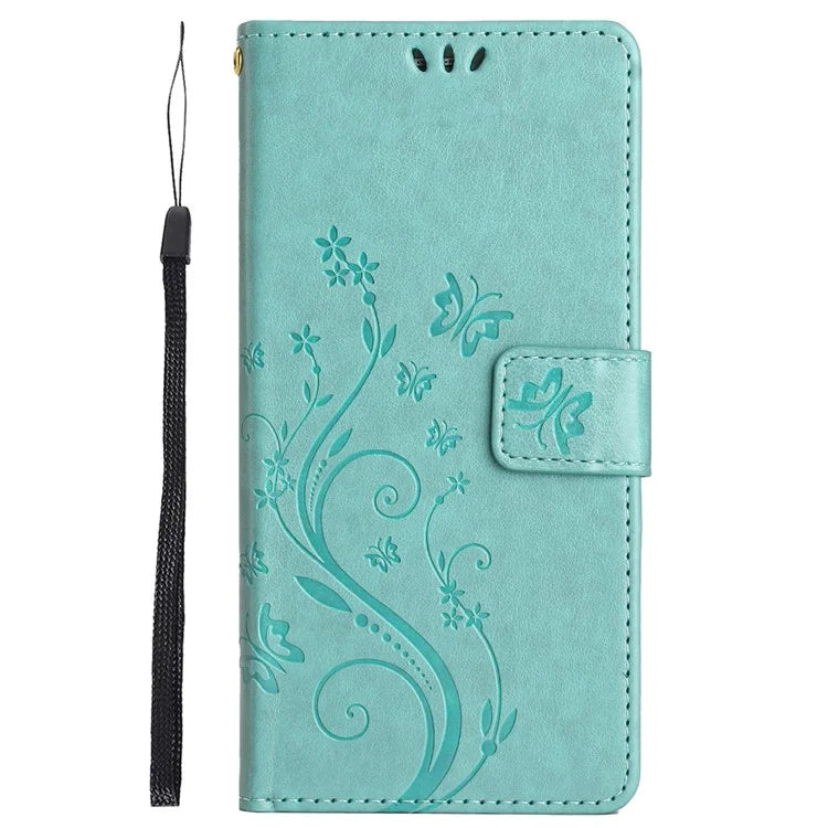 For Samsung Galaxy Xcover7 Case Leather Wallet Stand Phone Cover Butterfly Pattern