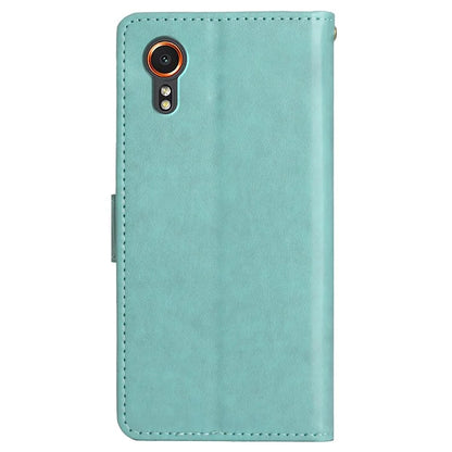 For Samsung Galaxy Xcover7 Case Leather Wallet Stand Phone Cover Butterfly Pattern