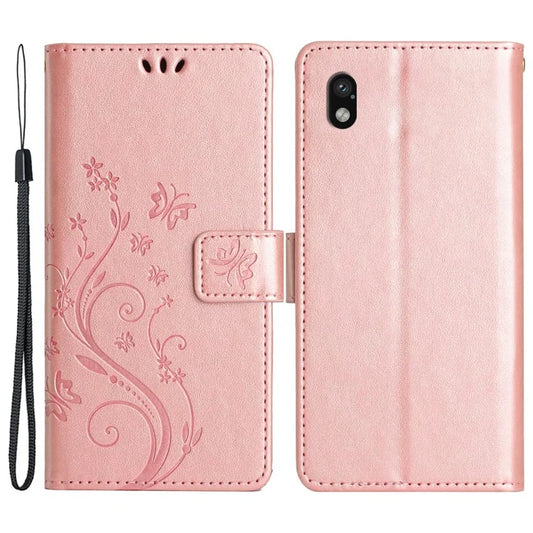 For Sony Xperia Ace III Leather Wallet Case Butterfly Floral Flip Phone Cover