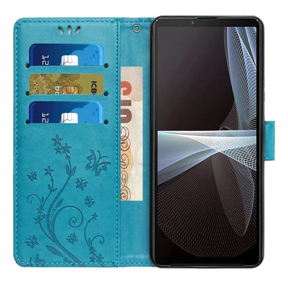 For Sony Xperia Ace III Leather Wallet Case Butterfly Floral Flip Phone Cover