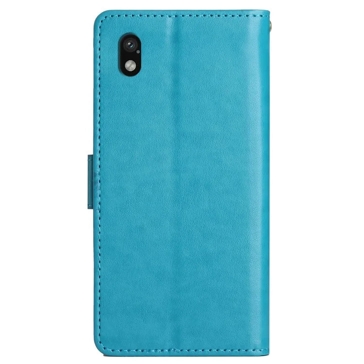 For Sony Xperia Ace III Leather Wallet Case Butterfly Floral Flip Phone Cover
