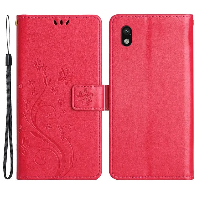 For Sony Xperia Ace III Leather Wallet Case Butterfly Floral Flip Phone Cover