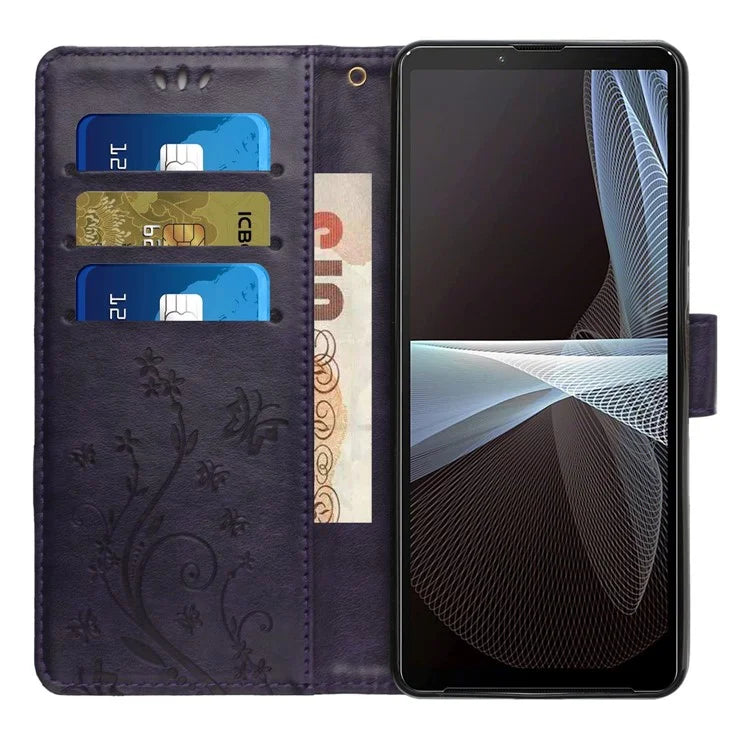 For Sony Xperia Ace III Leather Wallet Case Butterfly Floral Flip Phone Cover