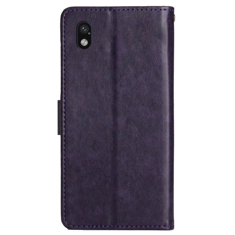For Sony Xperia Ace III Leather Wallet Case Butterfly Floral Flip Phone Cover