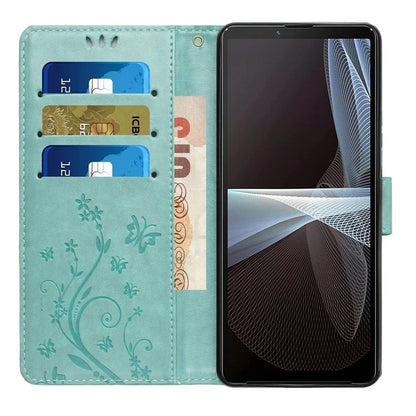 For Sony Xperia Ace III Leather Wallet Case Butterfly Floral Flip Phone Cover