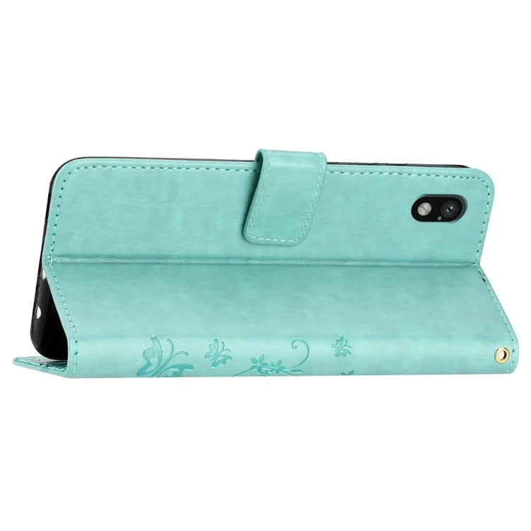 For Sony Xperia Ace III Leather Wallet Case Butterfly Floral Flip Phone Cover