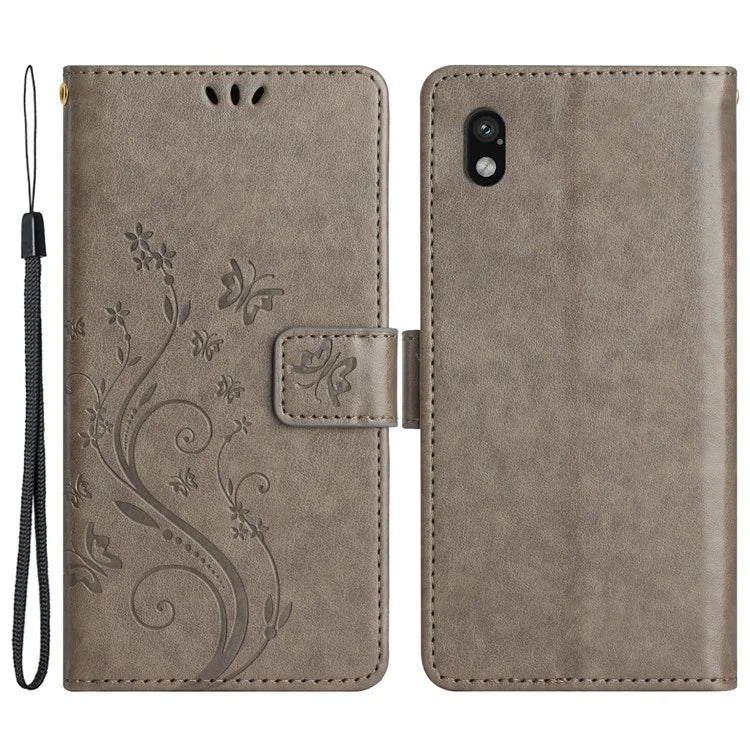 For Sony Xperia Ace III Leather Wallet Case Butterfly Floral Flip Phone Cover