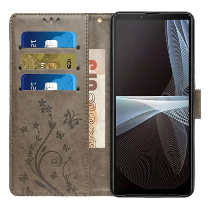 For Sony Xperia Ace III Leather Wallet Case Butterfly Floral Flip Phone Cover