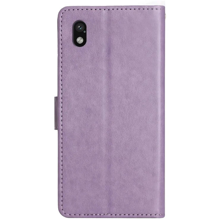 For Sony Xperia Ace III Leather Wallet Case Butterfly Floral Flip Phone Cover
