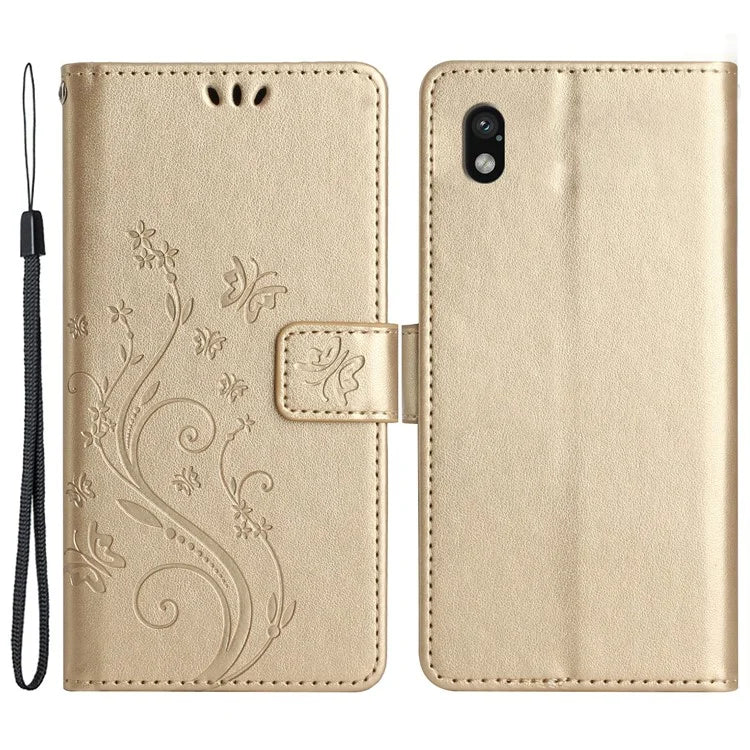 For Sony Xperia Ace III Leather Wallet Case Butterfly Floral Flip Phone Cover