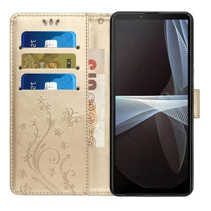 For Sony Xperia Ace III Leather Wallet Case Butterfly Floral Flip Phone Cover