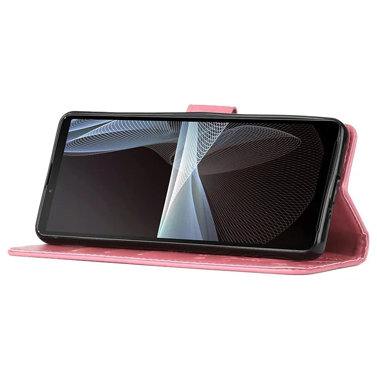 For Sony Xperia Ace III Leather Wallet Case Butterfly Floral Flip Phone Cover