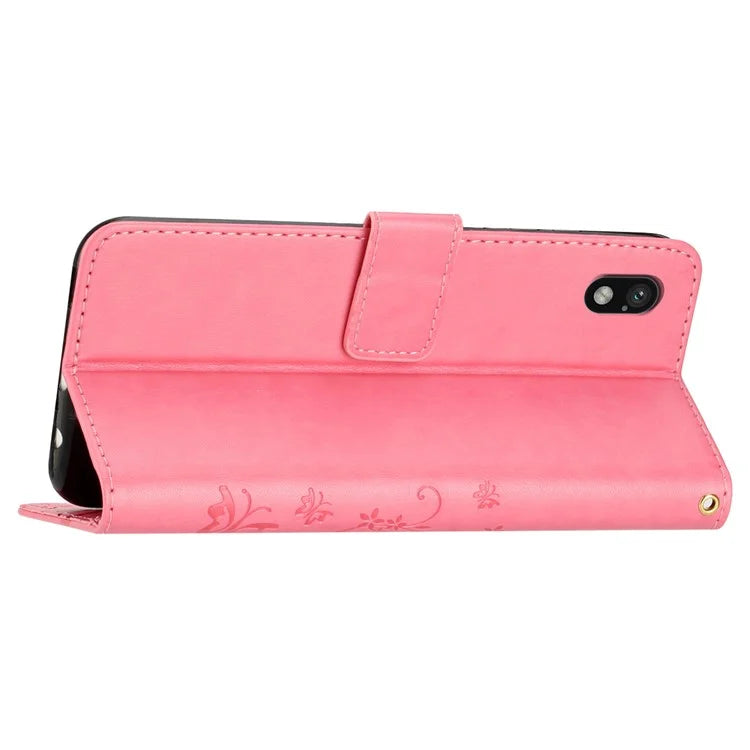 For Sony Xperia Ace III Leather Wallet Case Butterfly Floral Flip Phone Cover