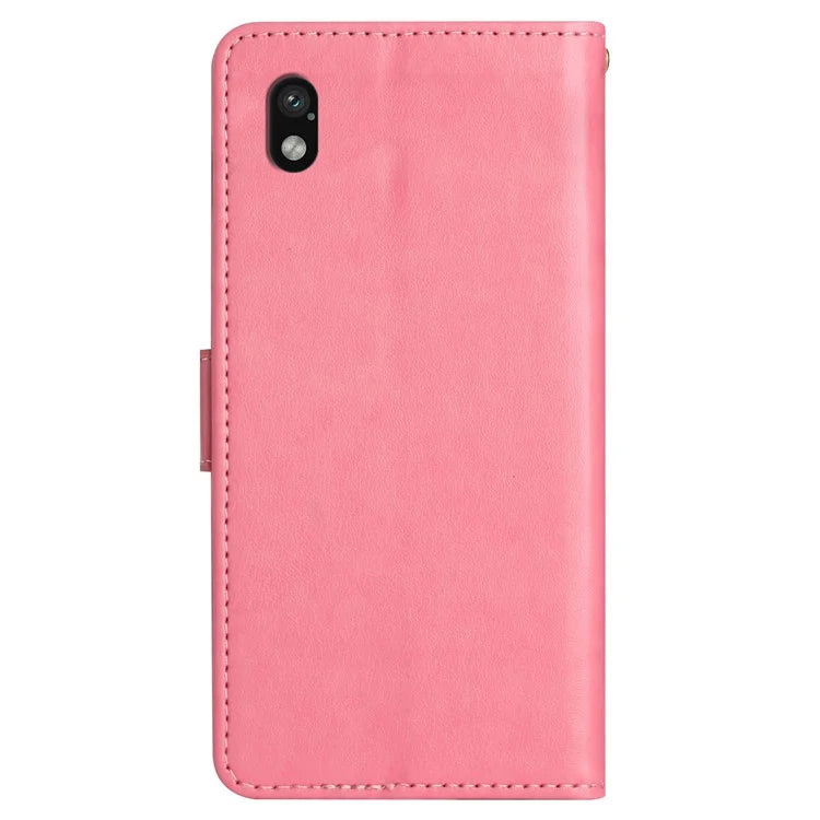 For Sony Xperia Ace III Leather Wallet Case Butterfly Floral Flip Phone Cover