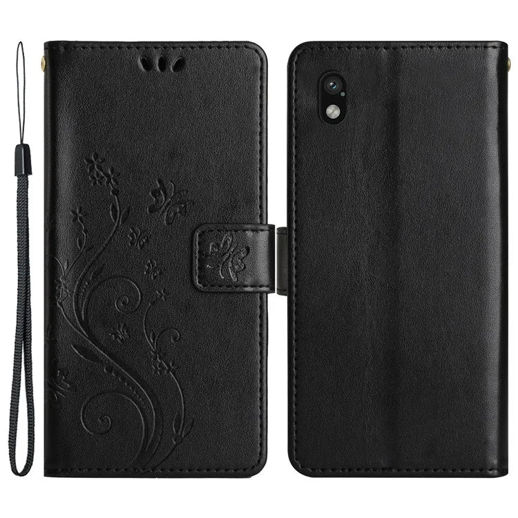 For Sony Xperia Ace III Leather Wallet Case Butterfly Floral Flip Phone Cover