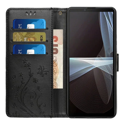 For Sony Xperia Ace III Leather Wallet Case Butterfly Floral Flip Phone Cover