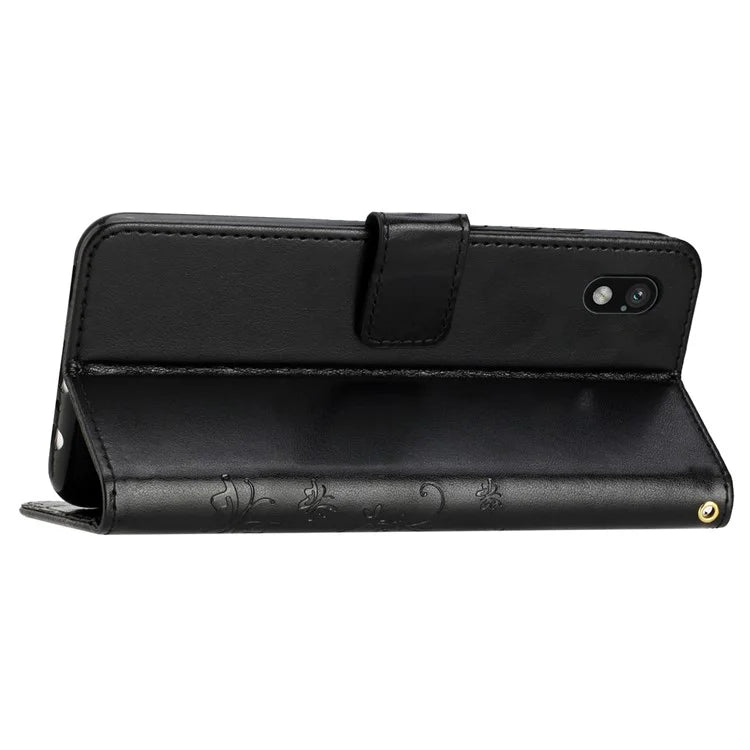 For Sony Xperia Ace III Leather Wallet Case Butterfly Floral Flip Phone Cover