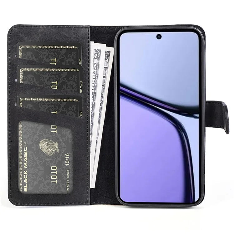 For Realme C65 4G Case Two-Color Splicing Leather Wallet Phone Cover