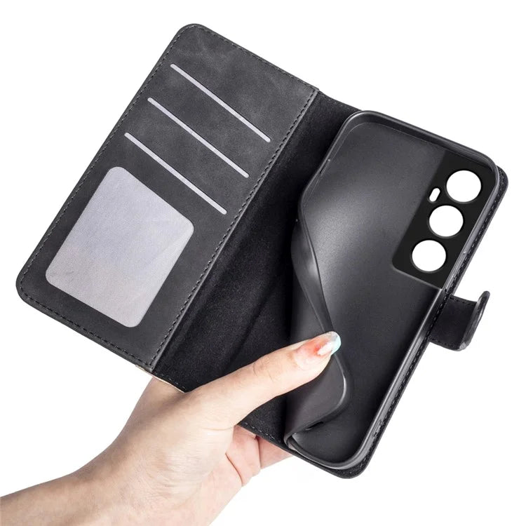 For Realme C65 4G Case Two-Color Splicing Leather Wallet Phone Cover