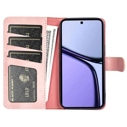 For Realme C65 4G Case Two-Color Splicing Leather Wallet Phone Cover