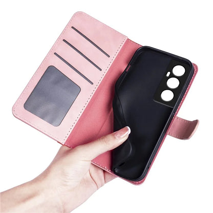 For Realme C65 4G Case Two-Color Splicing Leather Wallet Phone Cover