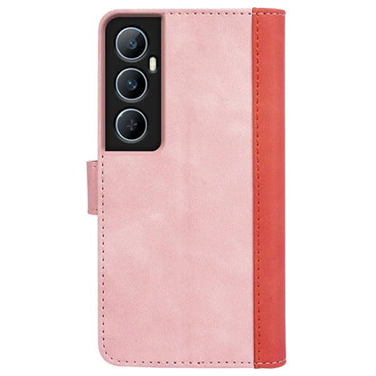 For Realme C65 4G Case Two-Color Splicing Leather Wallet Phone Cover