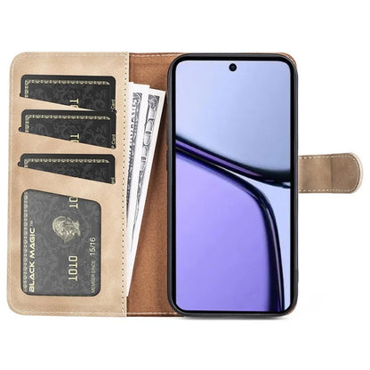 For Realme C65 4G Case Two-Color Splicing Leather Wallet Phone Cover