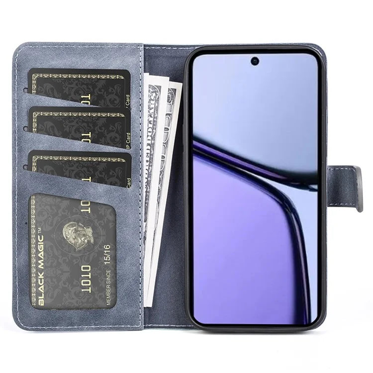 For Realme C65 4G Case Two-Color Splicing Leather Wallet Phone Cover