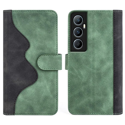 For Realme C65 4G Case Two-Color Splicing Leather Wallet Phone Cover