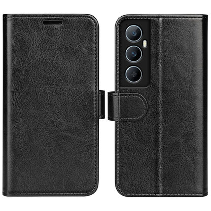 For Realme C65 4G Case Crazy Horse Texture Leather Folio Cover