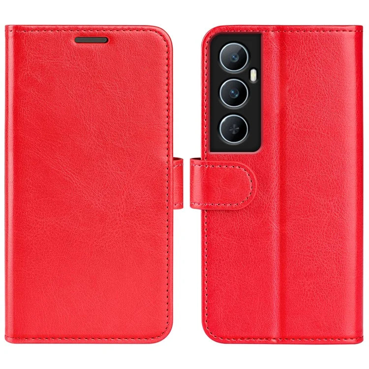 For Realme C65 4G Case Crazy Horse Texture Leather Folio Cover