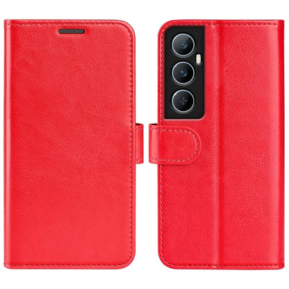 For Realme C65 4G Case Crazy Horse Texture Leather Folio Cover