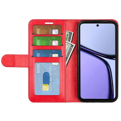 For Realme C65 4G Case Crazy Horse Texture Leather Folio Cover