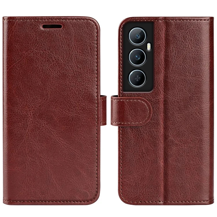 For Realme C65 4G Case Crazy Horse Texture Leather Folio Cover