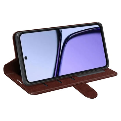 For Realme C65 4G Case Crazy Horse Texture Leather Folio Cover