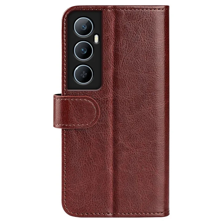 For Realme C65 4G Case Crazy Horse Texture Leather Folio Cover