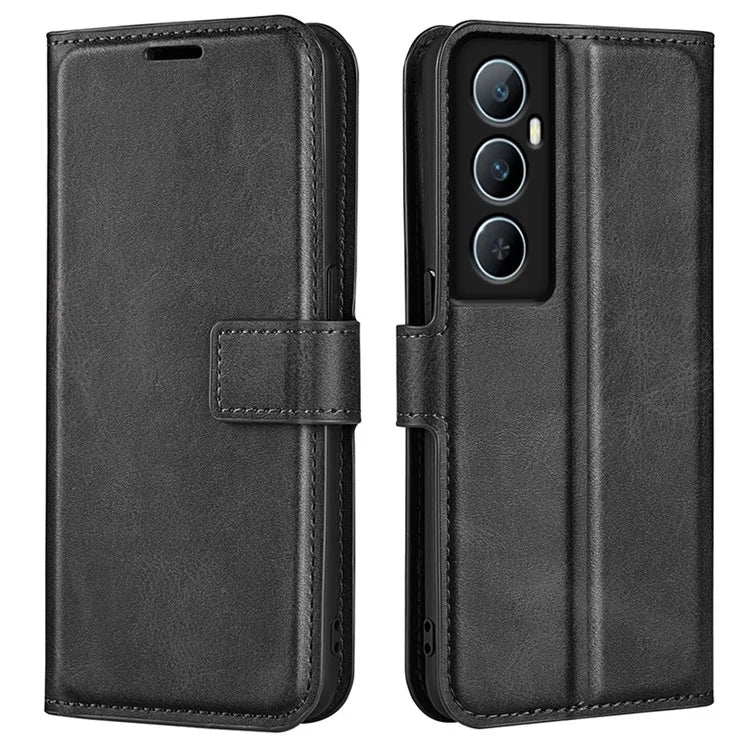 For Realme C65 4G Wallet Case Square Magnetic Clasp Leather Phone Cover