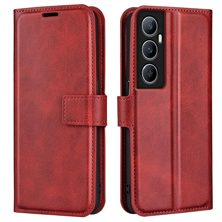 For Realme C65 4G Wallet Case Square Magnetic Clasp Leather Phone Cover
