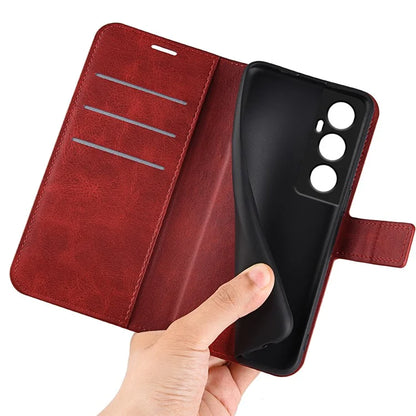 For Realme C65 4G Wallet Case Square Magnetic Clasp Leather Phone Cover