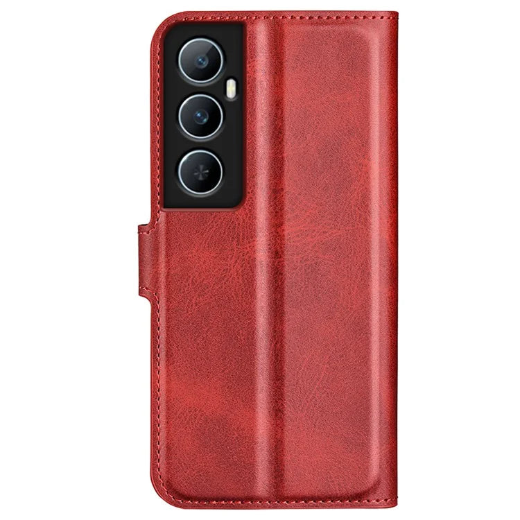 For Realme C65 4G Wallet Case Square Magnetic Clasp Leather Phone Cover