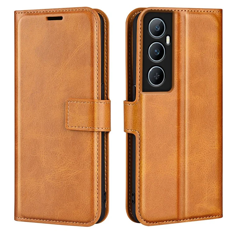 For Realme C65 4G Wallet Case Square Magnetic Clasp Leather Phone Cover