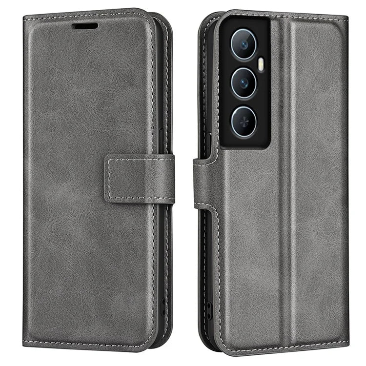 For Realme C65 4G Wallet Case Square Magnetic Clasp Leather Phone Cover