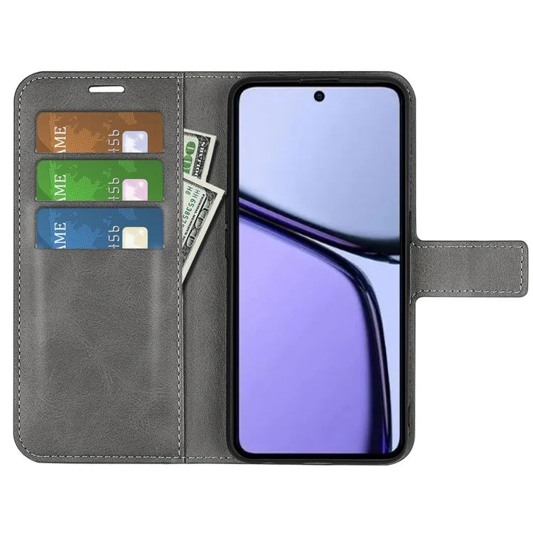 For Realme C65 4G Wallet Case Square Magnetic Clasp Leather Phone Cover