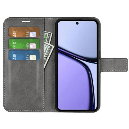 For Realme C65 4G Wallet Case Square Magnetic Clasp Leather Phone Cover
